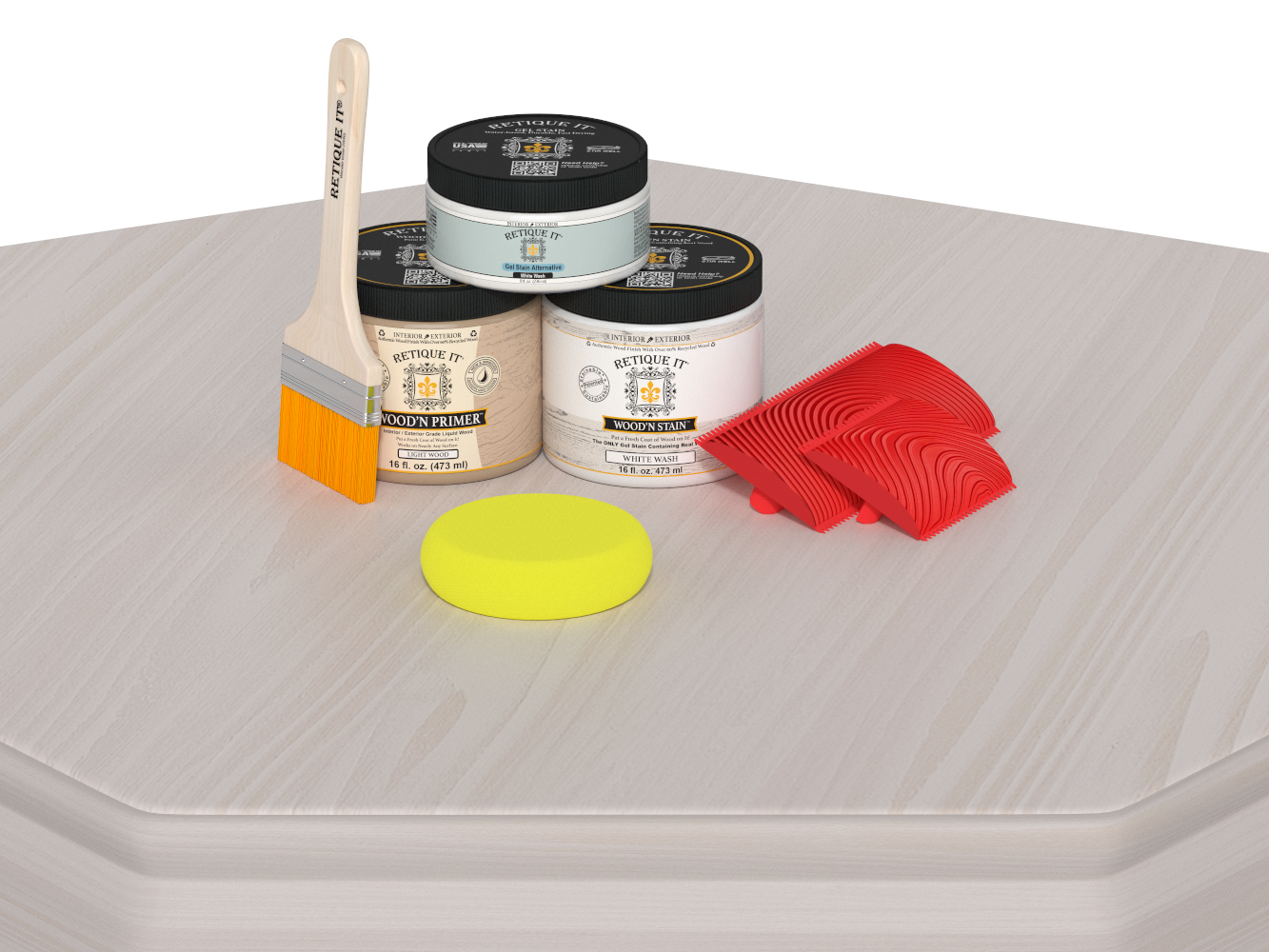Fireplace Wood'n Finish Kit (Full Fireplace) - White Wash