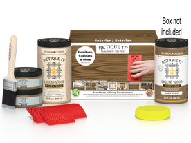 Large Barn Wood Wood'n Finish Kit by Retique It with tools and supplies for wood finishing projects