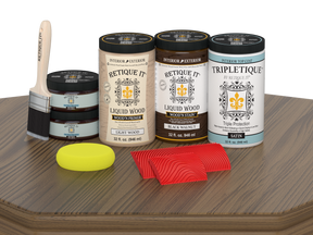 Large Black Walnut Wood'n Kit by Retique It® with satin finish, featuring interior top coat for multi-purpose wood finishing.