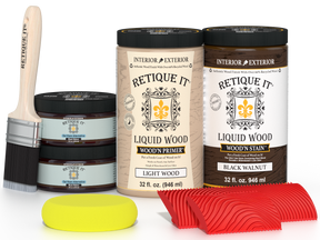 Large Black Walnut Wood'n Finish Kit by Retique It® for multi-purpose woodworking and finishing projects.