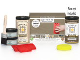 Large Drift Wood Wood'n Finish Kit by Retique It® with wood samples and finishing tools for multi-purpose wood finishing projects.