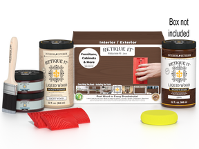 Large Java Wood'n Finish Kit by Retique It® includes wood finishing tools and supplies in a durable box for multi-purpose wood projects.