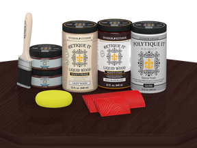 Wood'n Finish Front Door Kit (Double) - Red Mahogany — Gloss kit contents