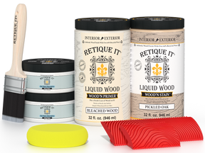 Large Sun Bleached Wood'n Finish Kit from Retique It® Wood'n Finish Kits, includes tools and supplies for wood finishing projects.