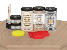 Wood'n Finish Front Door Kit (Double) - White Oak — Matte kit contents