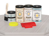Large White Wash Wood'n Finish Kit by Retique It® for interior top coat application, matte finish on wood surface