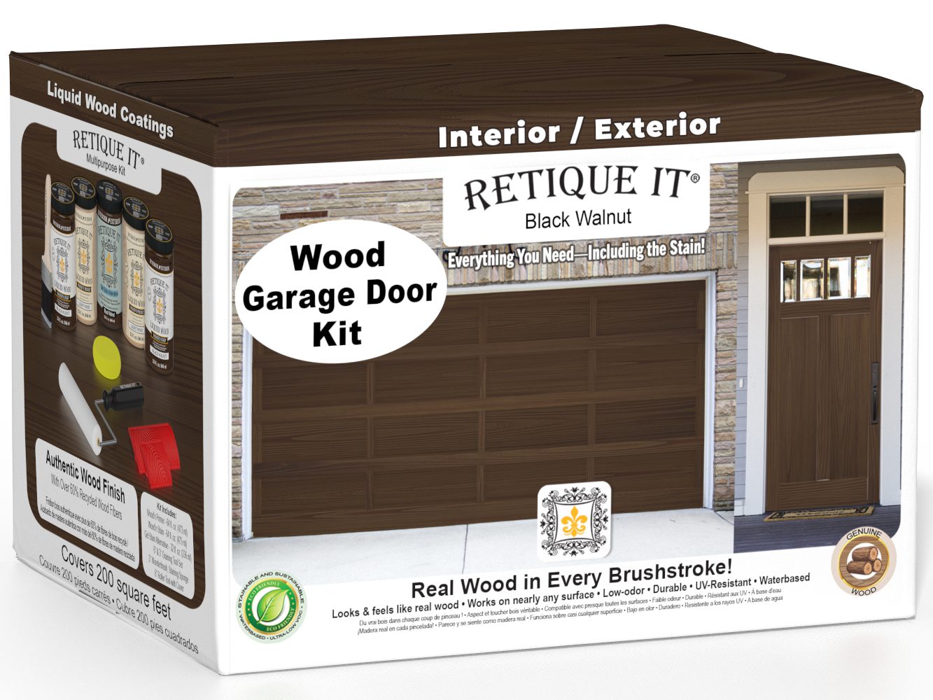 Wood'n Door Kit (Front & Garage Door) - Black Walnut — box hero