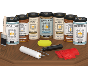Retique It® Wood'n Cabinet Kit with cedar grain stain, satin finish, 24 door kit, ideal for wood cabinets or furniture.