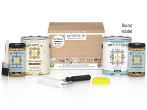 Retique It® White Oak multi-purpose smooth finish kit with four large wood finish containers for interior top coating.