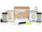 Retique It® White Oak Multi-purpose Smooth Finish Kit with 4 large interior top coat bottles in a white oak matte finish.
