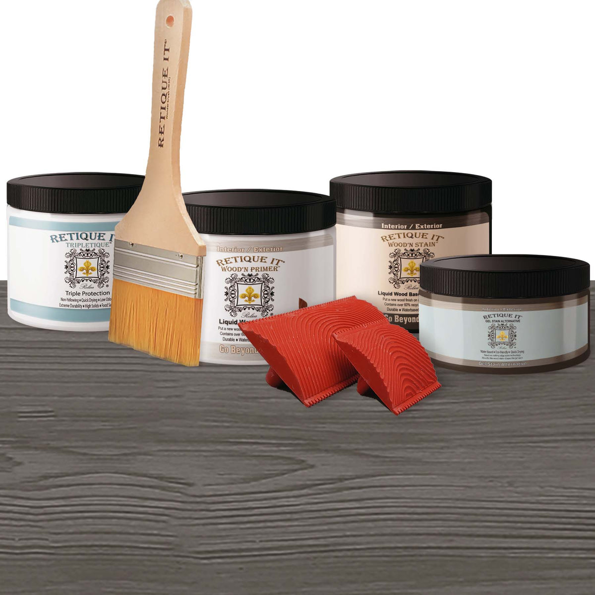 Tabletop Wood'n Finish Kit (Double Size) - Harbor Gray