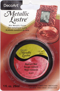 DecoArt Metallic Lustre in Champagne Ice, 1 oz, shiny metallic paint with a lustrous finish, suitable for craft and decorative projects