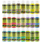 DecoArt Pastel Patio Paint outdoor paint set with 24 vibrant pastel colors for outdoor furniture and surfaces.