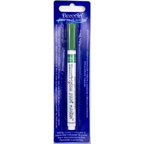Fuchsia transparent glass paint markers by DecoArt, featuring fine tip for detailed glass decorating and craft projects.