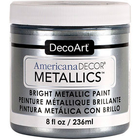 DecoArt Americana Decor Metallics pearl finish in 8 oz bottle, shiny metallic paint for craft and home decor projects
