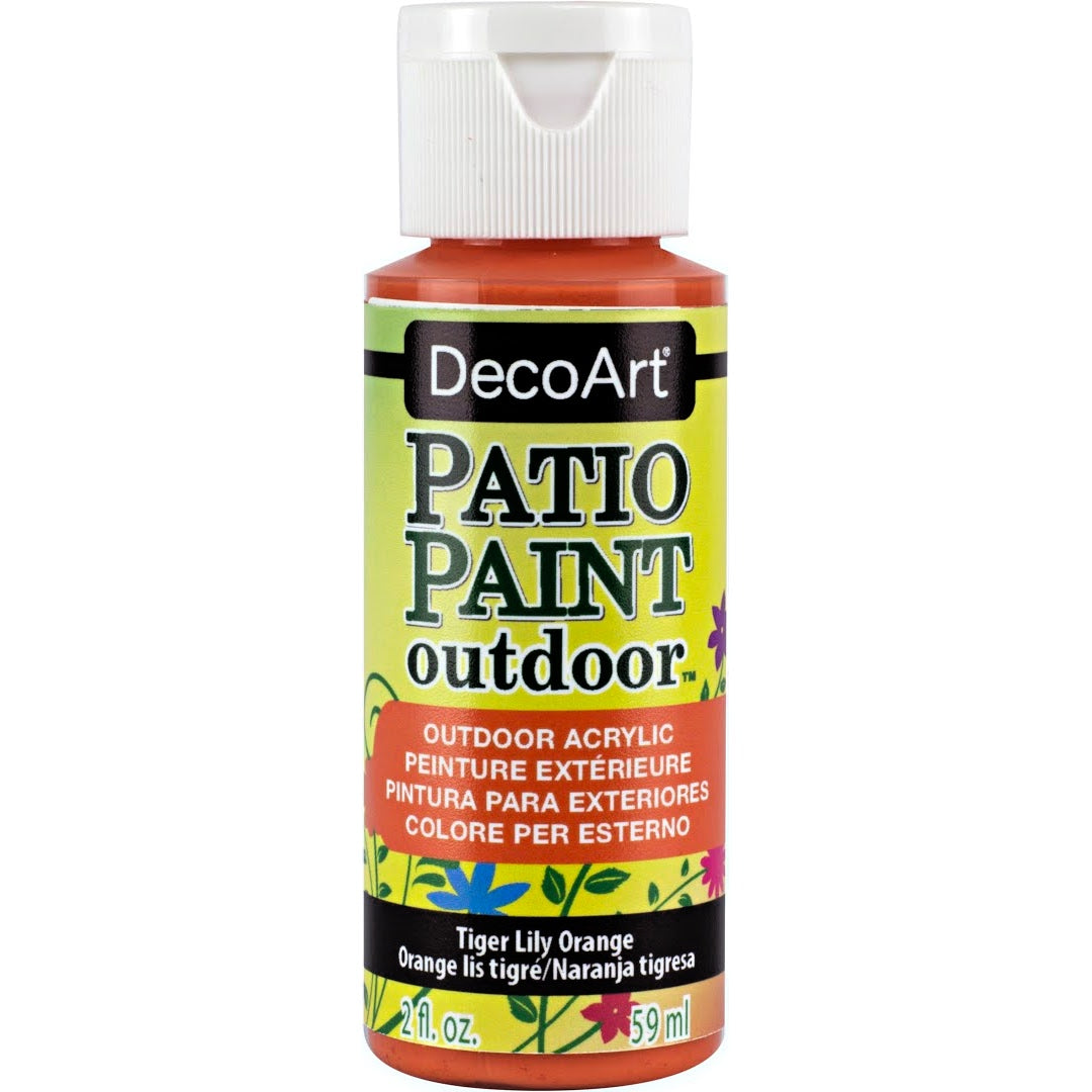 DecoArt Vintage Rose Patio Paint outdoor acrylic paint in 2 oz bottle for patio and outdoor craft projects.