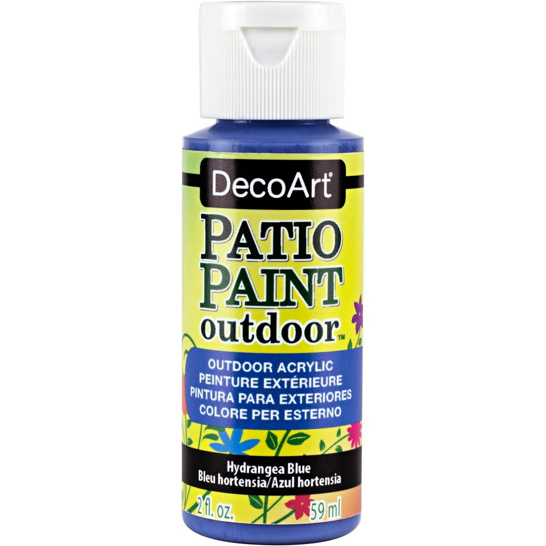 DecoArt Vintage Rose outdoor acrylic patio paint in 2 oz container, suitable for outdoor decorative surfaces