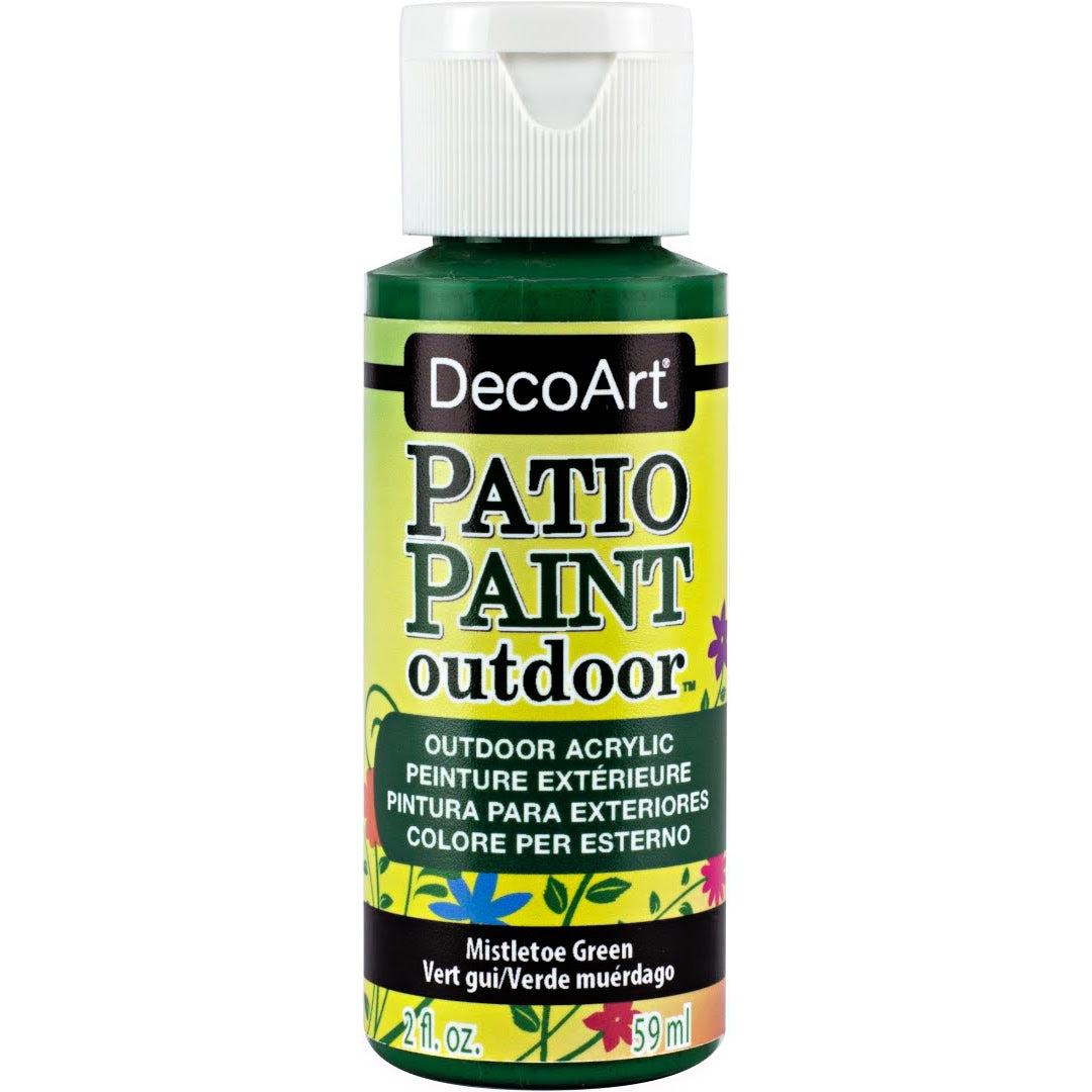 DecoArt Patio Paint Outdoor Acrylic Paint in Vintage Rose, 2 oz, ideal for outdoor furniture and decorative projects
