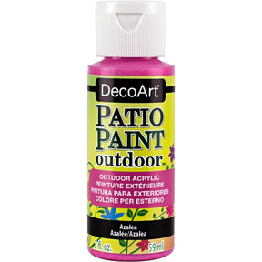 DecoArt Vintage Rose outdoor acrylic patio paint in 2 oz bottle, suitable for decorating outdoor furniture and surfaces