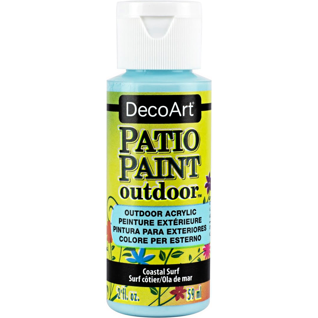 DecoArt Vintage Rose Patio Paint outdoor acrylic paint in a 2 oz bottle, suitable for outdoor decorating and craft projects
