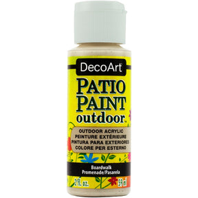 DecoArt Patio Paint outdoor acrylic paint in vintage rose color, 2 oz bottle for outdoor furniture and garden projects