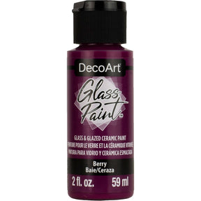 White DecoArt Glass Paint in a 2 oz bottle, suitable for decorating and adding color to glass surfaces.