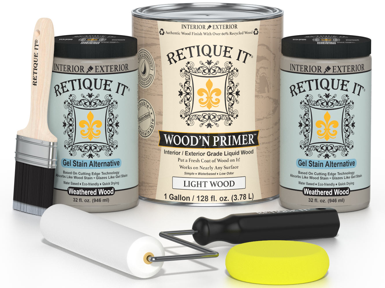 Multi-purpose Smooth Finish Kit (4x Lg) - Weathered Wood
