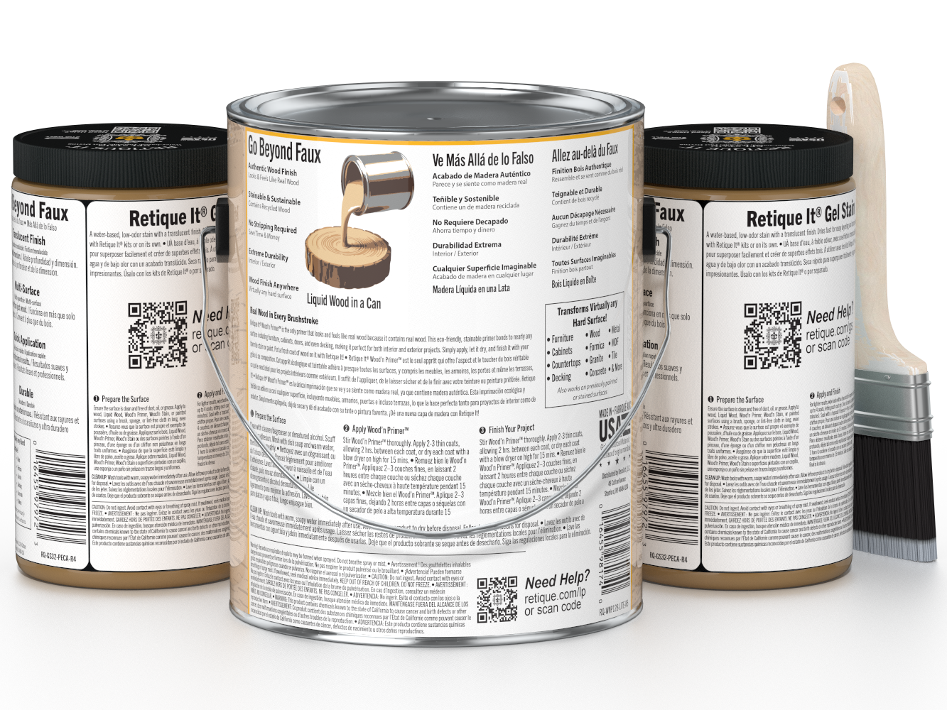 Multi-purpose Smooth Finish Kit (4x Lg) - Pecan