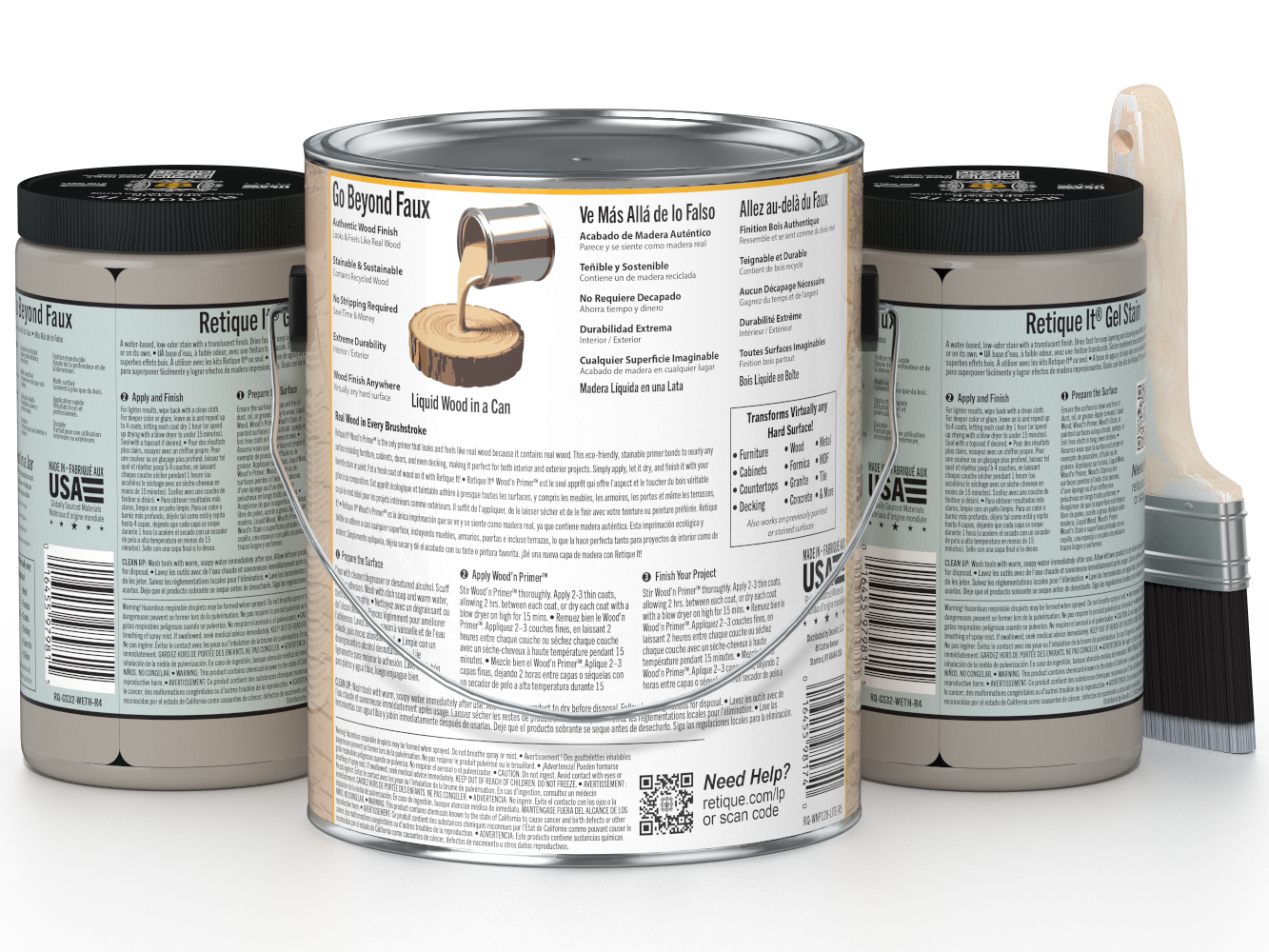 Multi-purpose Smooth Finish Kit (4x Lg) - Weathered Wood