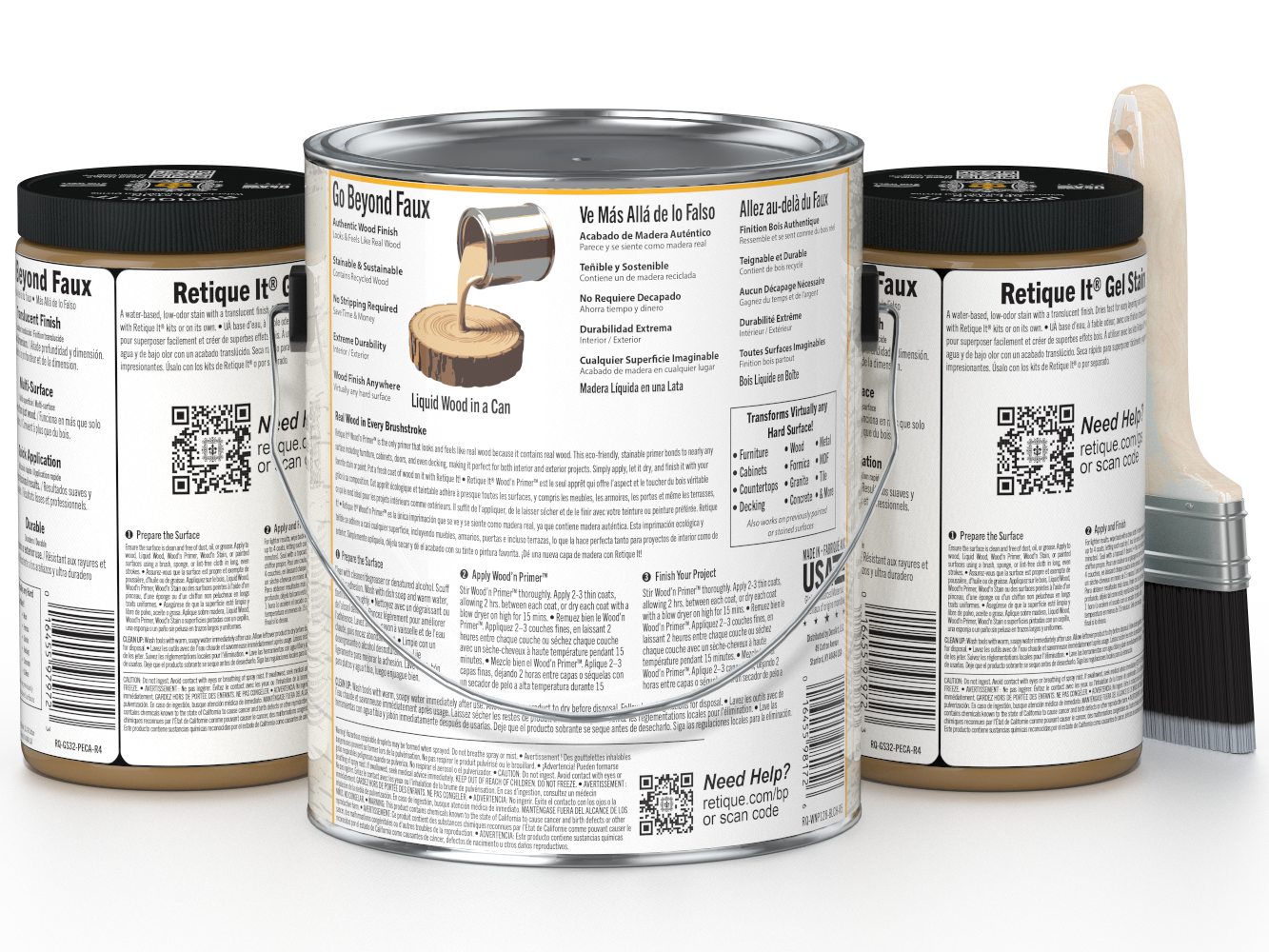 Multi-purpose Smooth Finish Kit (4x Lg) - White Oak