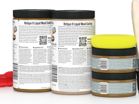 Large Dark Pecan Wood'n Finish Kit from Retique It® for versatile wood finishing projects, showing the kit components.
