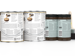 Retique It® Wood'n Kit Multi-purpose wood finish set with four large charcoal-colored wood stain bottles.