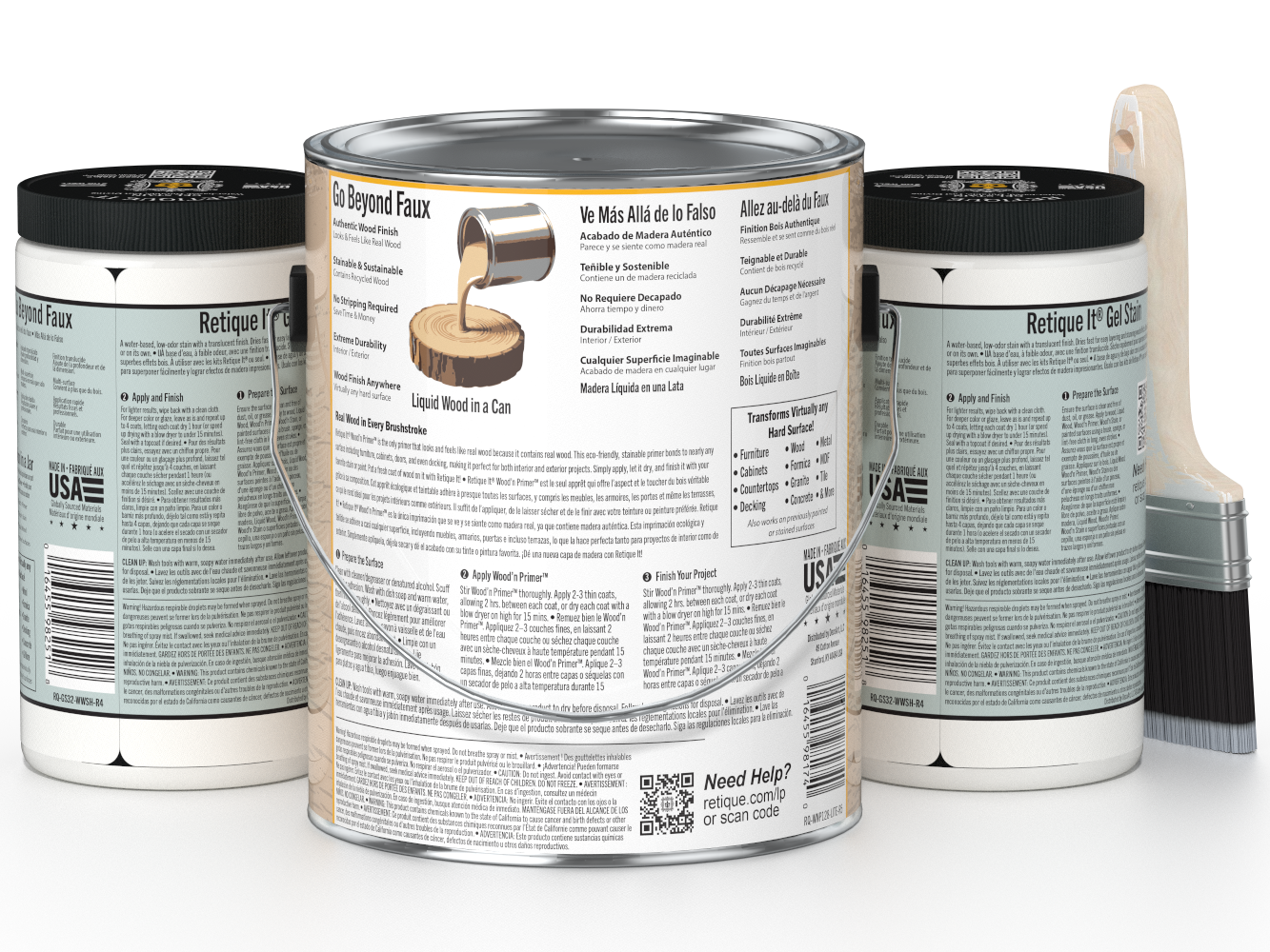 Multi-purpose Smooth Finish Kit (4x Lg) - White Wash