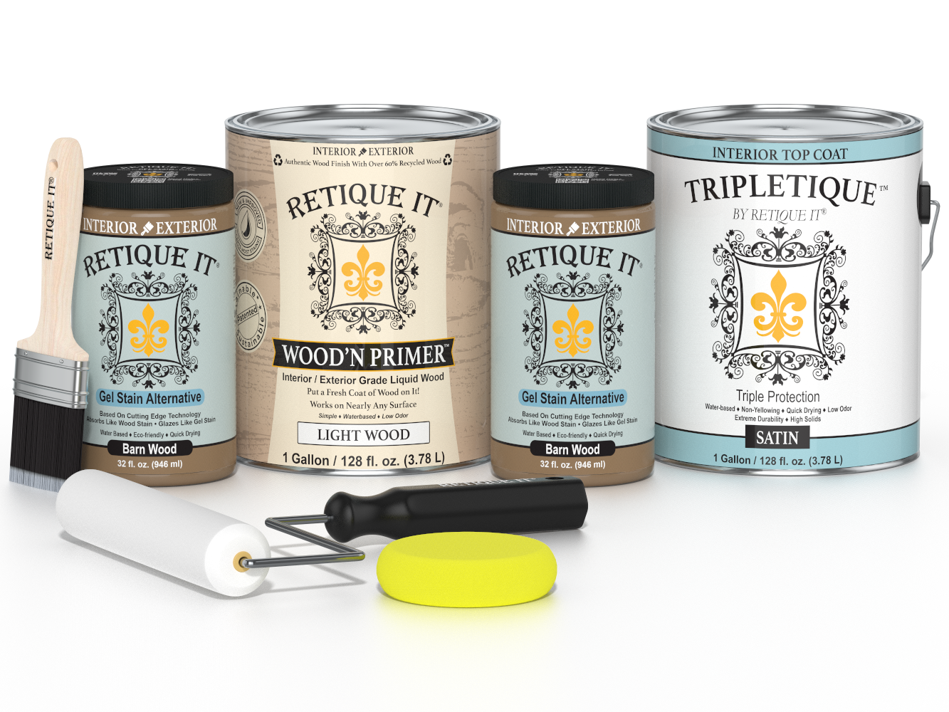 Multi-purpose Smooth Finish Kit (4x Lg) - Barn Wood - Interior Top Coat