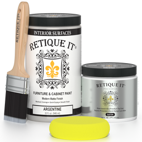 Retique It® furniture and cabinet paint in a quart, designed for furniture refinishing and cabinet painting, shown in the image.