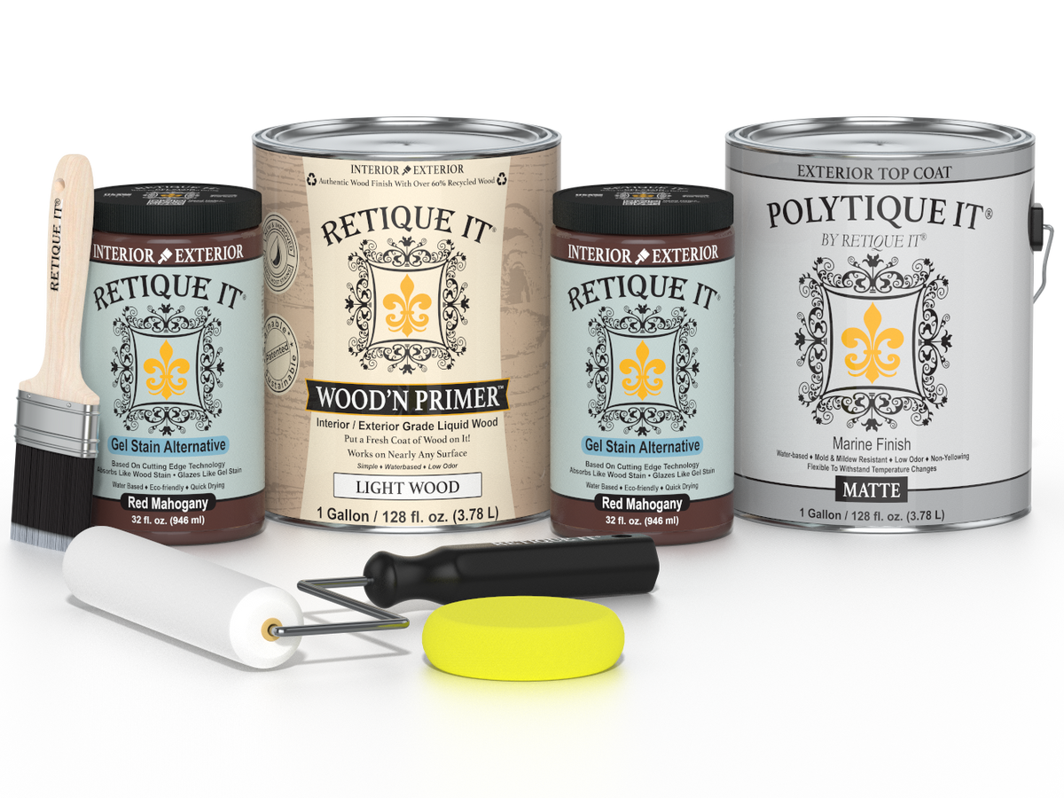 Multi-purpose Smooth Finish Kit (4x Lg) - Red Mahogany - Exterior Top Coat