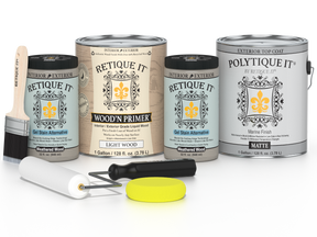 Multi-purpose Smooth Finish Kit (4x Lg) - Weathered Wood - Exterior Top Coat