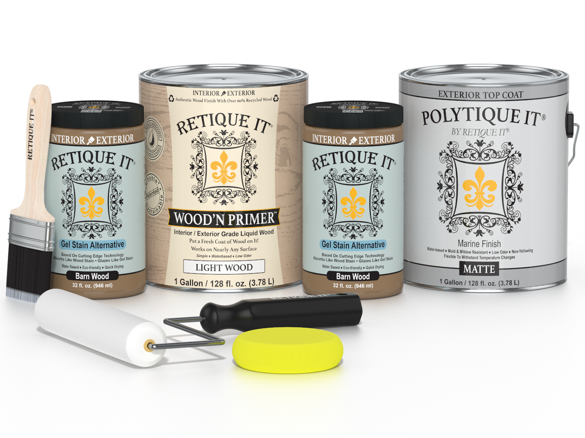 Multi-purpose Smooth Finish Kit (4x Lg) - Barn Wood - Exterior Top Coat