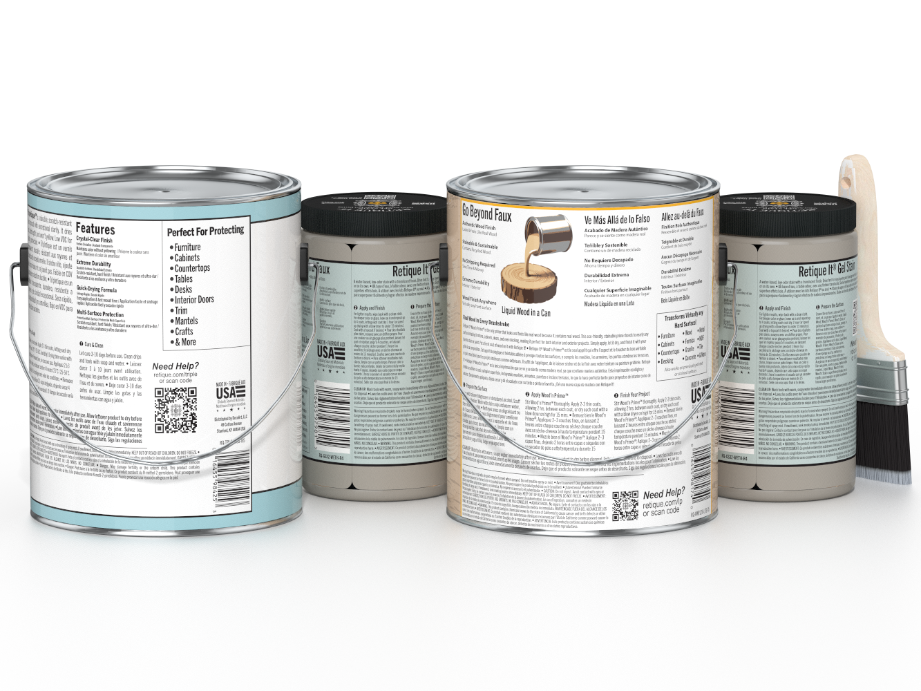 Multi-purpose Smooth Finish Kit (4x Lg) - Weathered Wood - Interior Top Coat