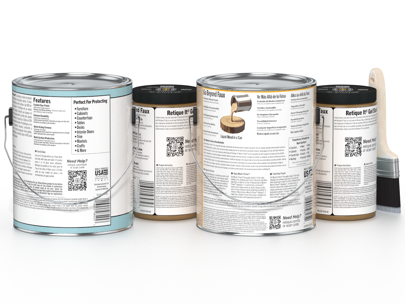 Multi-purpose Smooth Finish Kit (4x Lg) - Pecan - Interior Top Coat