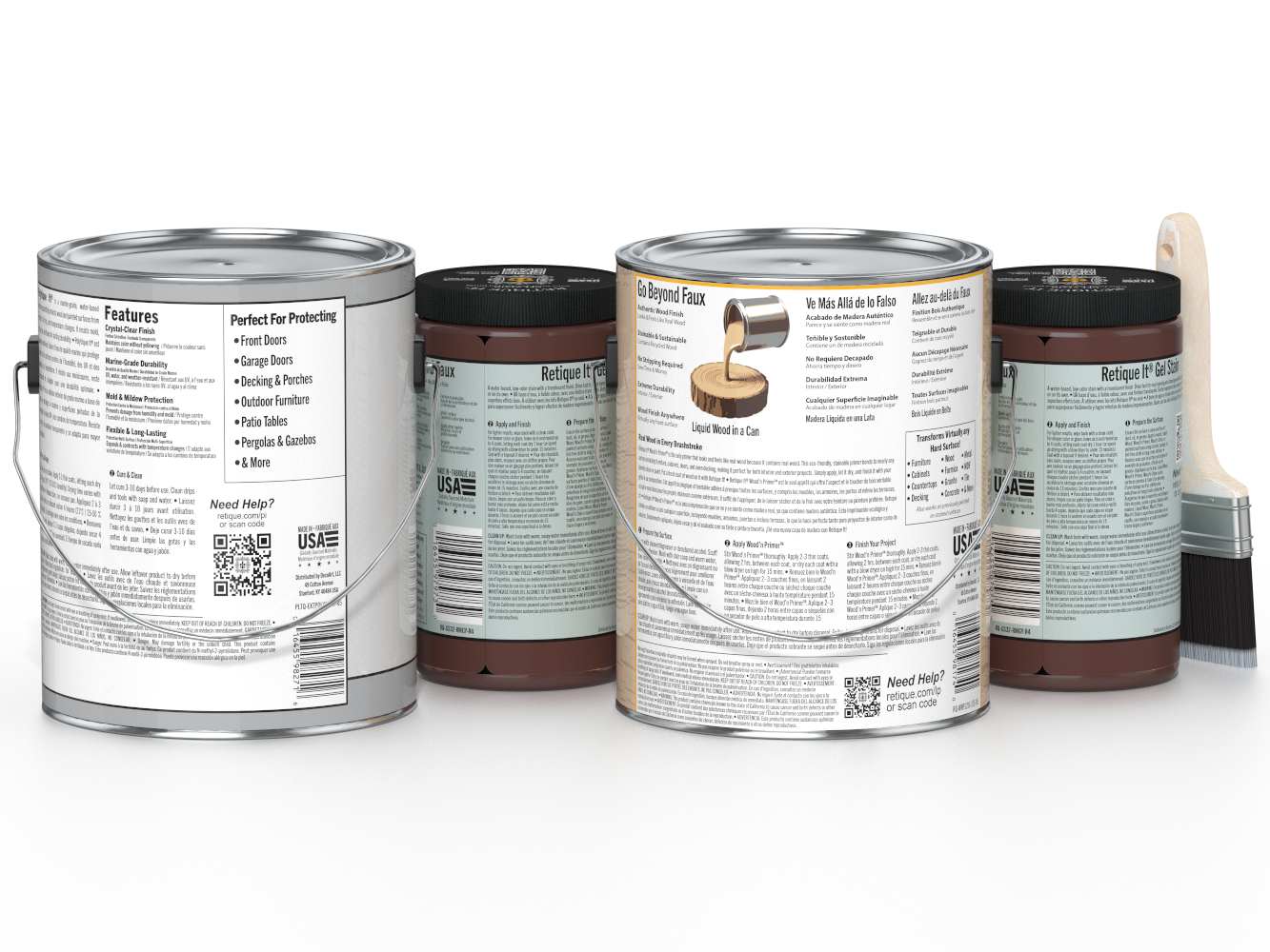 Multi-purpose Smooth Finish Kit (4x Lg) - Red Mahogany - Exterior Top Coat