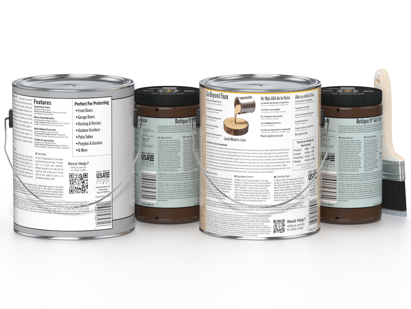 Multi-purpose Smooth Finish Kit (4x Lg) - Black Walnut - Exterior Top Coat
