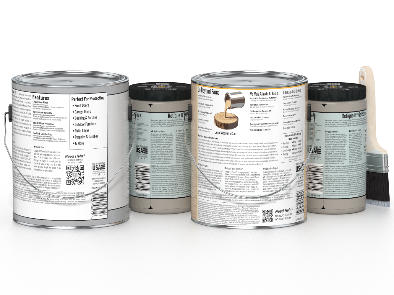 Multi-purpose Smooth Finish Kit (4x Lg) - Weathered Wood - Exterior Top Coat