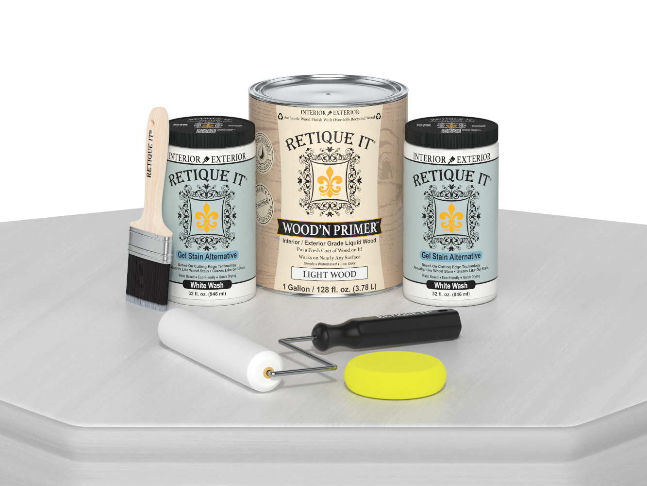 Multi-purpose Smooth Finish Kit (4x Lg) - White Wash