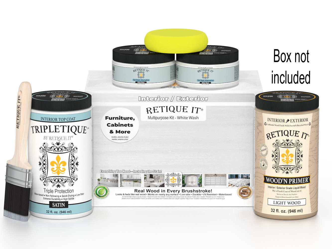 Multi-purpose Smooth Finish Kit (Large) - White Wash - Interior Top Coat