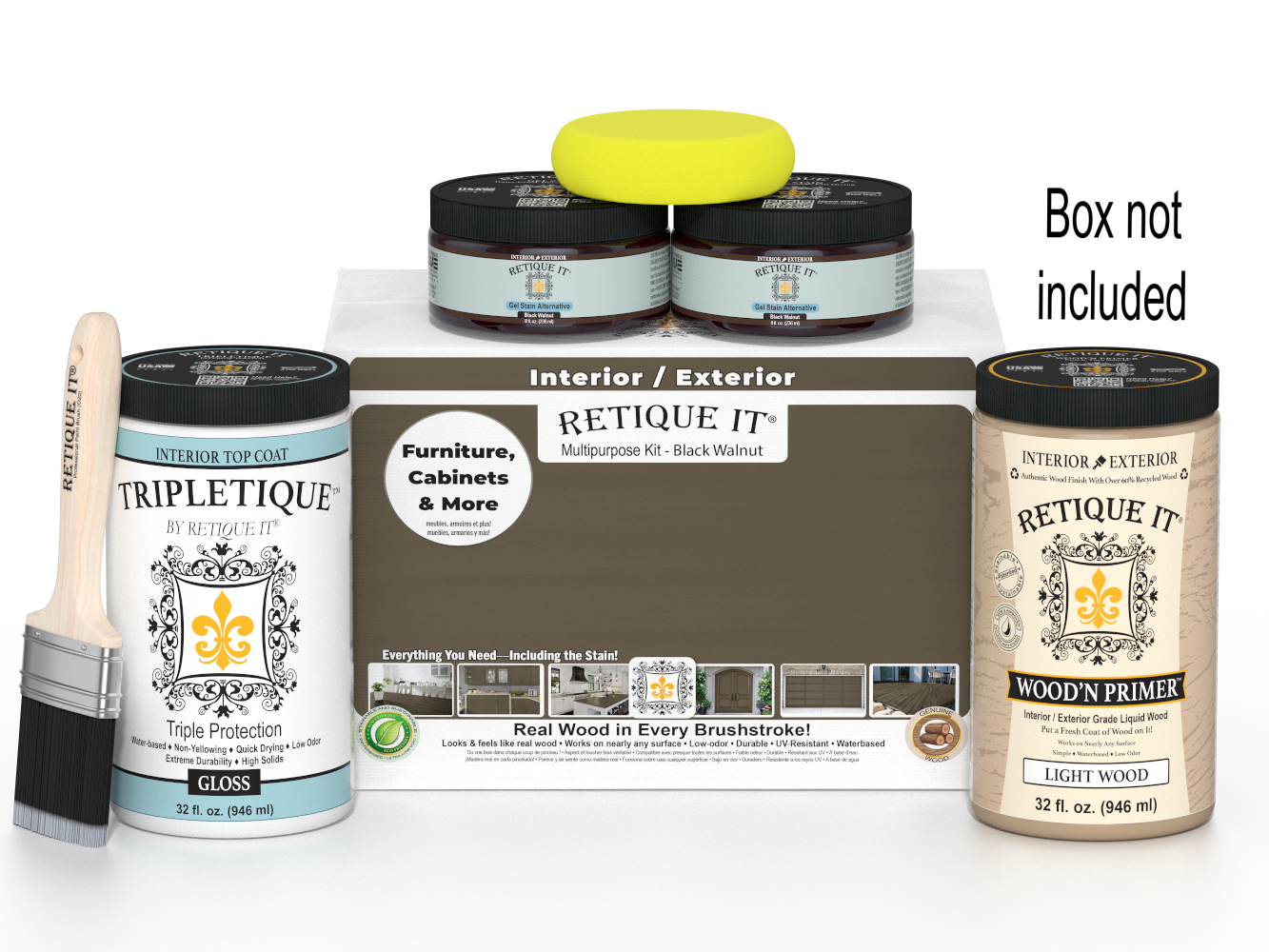 Multi-purpose Smooth Finish Kit (Large) - Black Walnut - Interior Top Coat