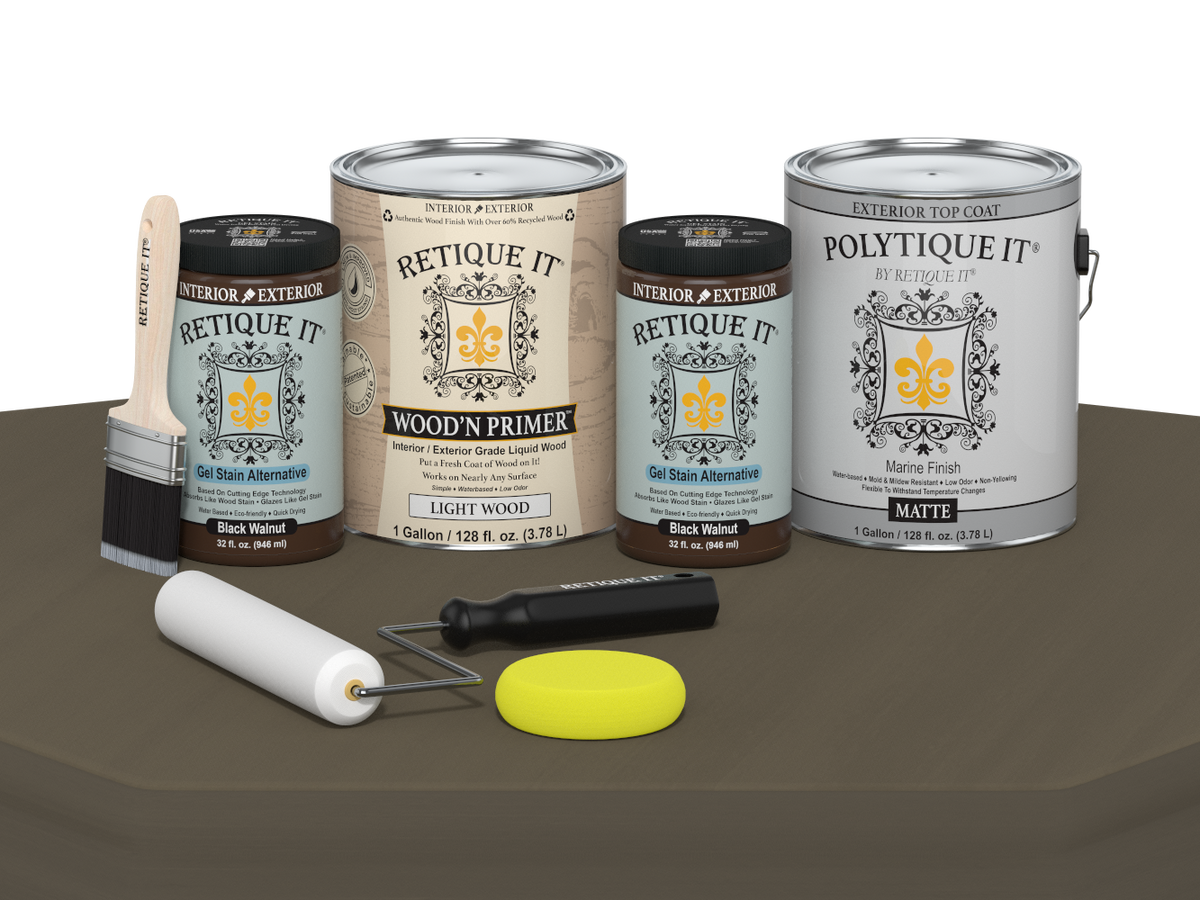 Multi-purpose Smooth Finish Kit (4x Lg) - Black Walnut - Exterior Top Coat