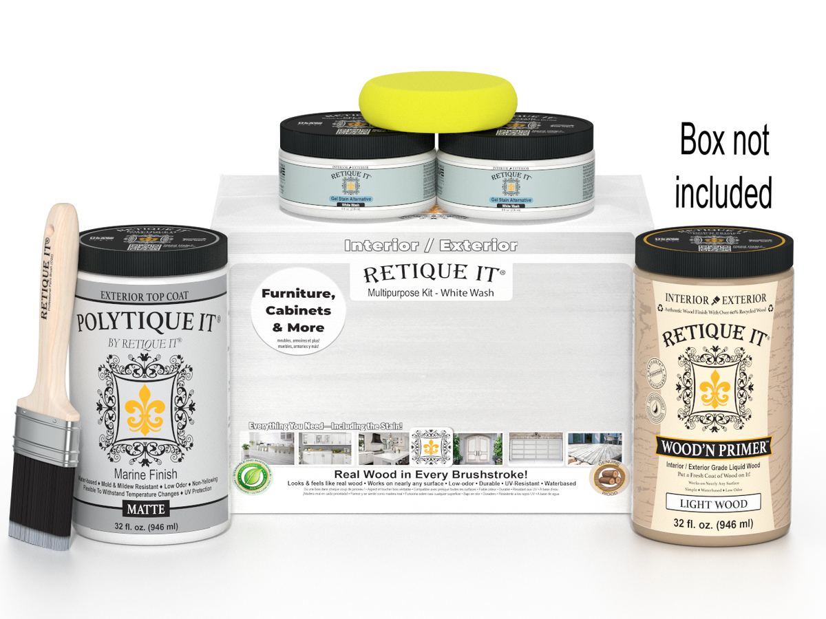 Multi-purpose Smooth Finish Kit (Large) - White Wash - Exterior Top Coat