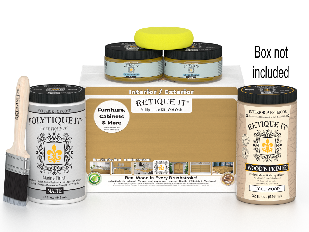 Multi-purpose Smooth Finish Kit (Large) - Old Oak - Exterior Top Coat