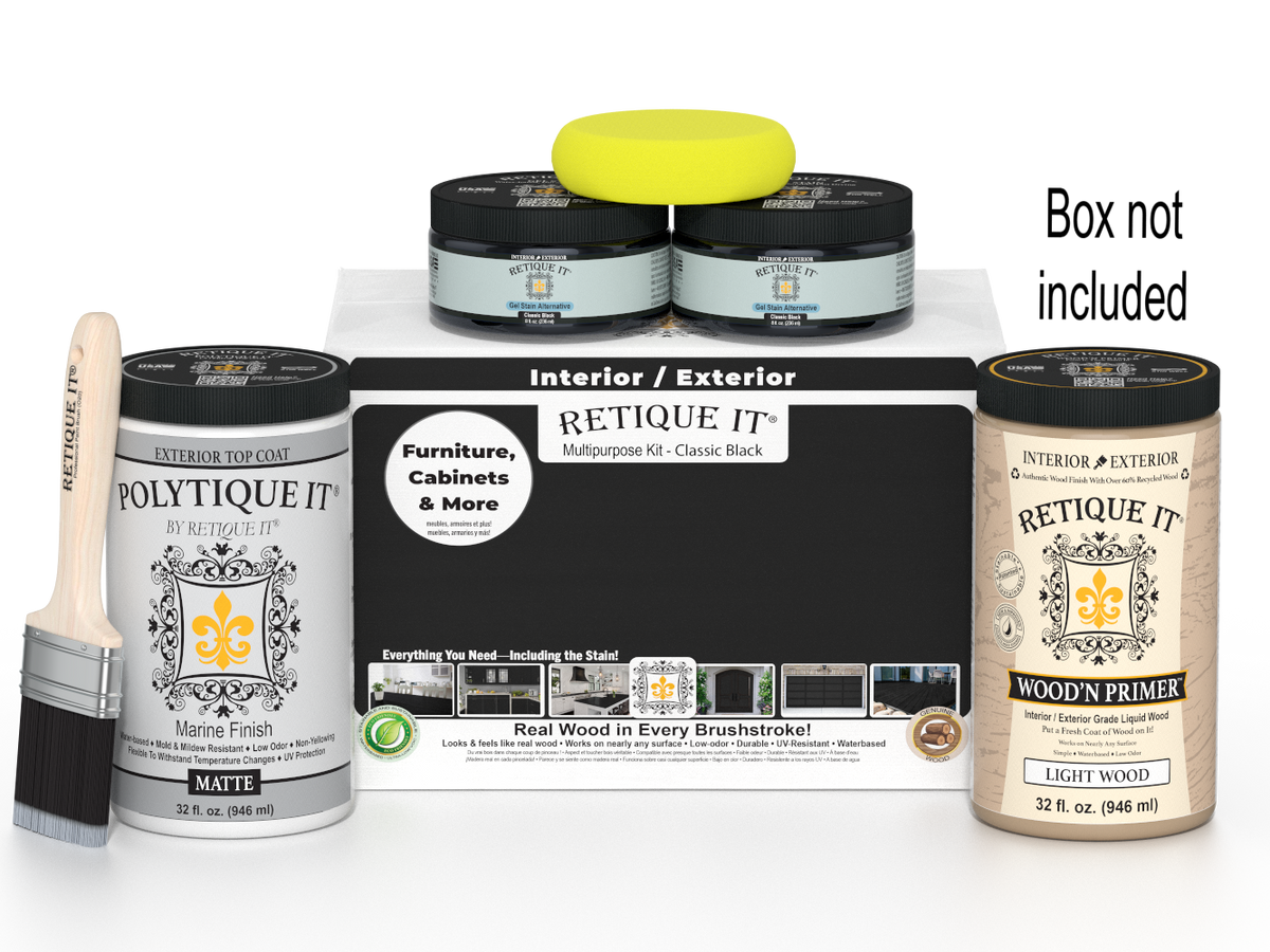 Multi-purpose Smooth Finish Kit (Large) - Classic Black - Exterior Top Coat